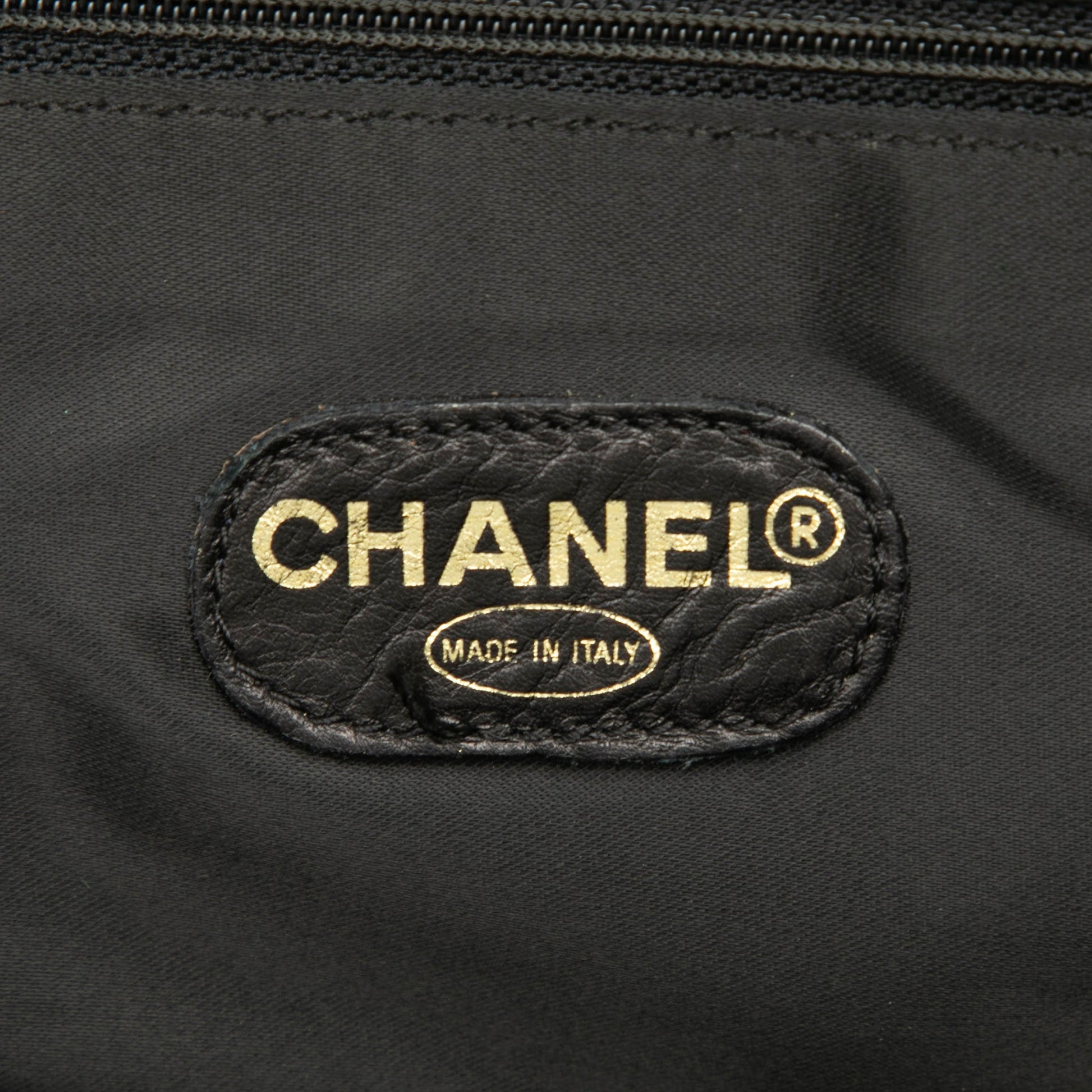 Chanel Caviar Logo Chain Tote