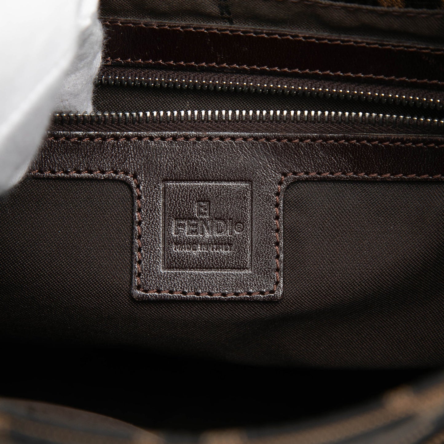 Fendi Zucca Canvas Shoulder Bag