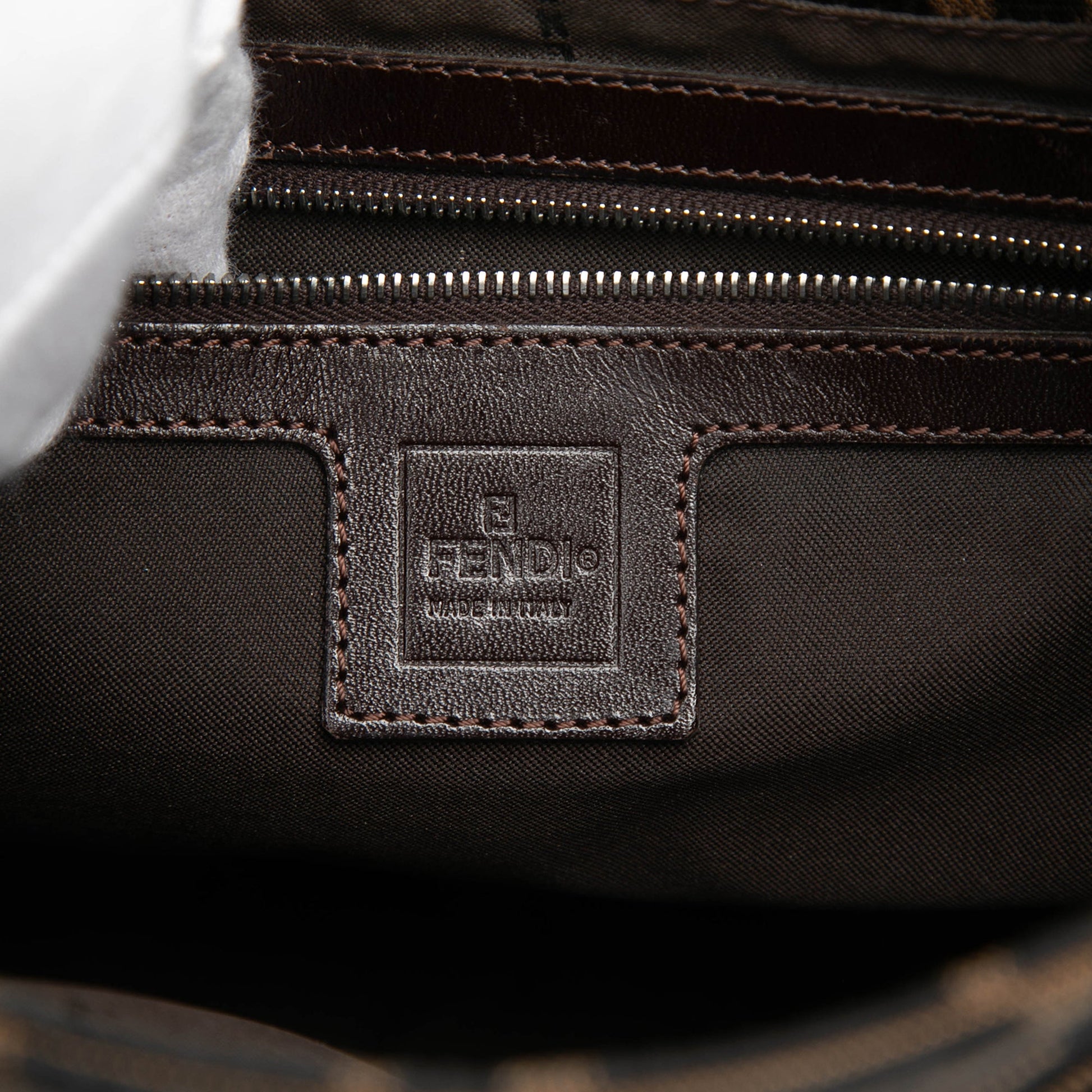 Fendi Zucca Canvas Shoulder Bag