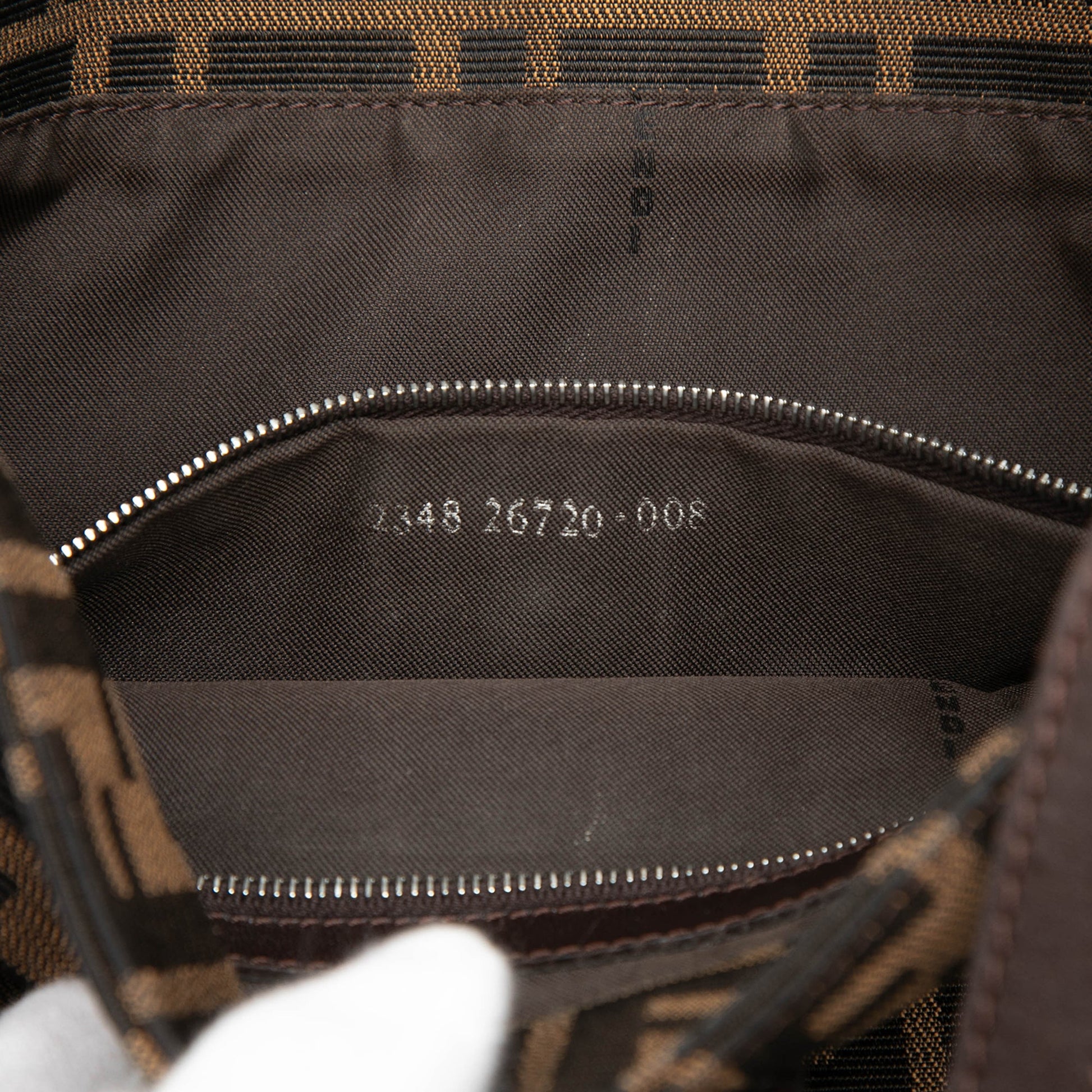 Fendi Zucca Canvas Shoulder Bag