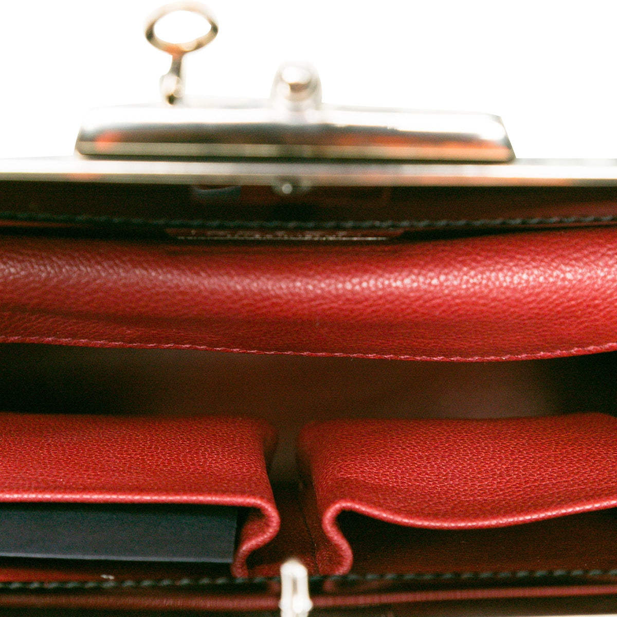 Prada Spazzolato Logo Frame Handbag — Black