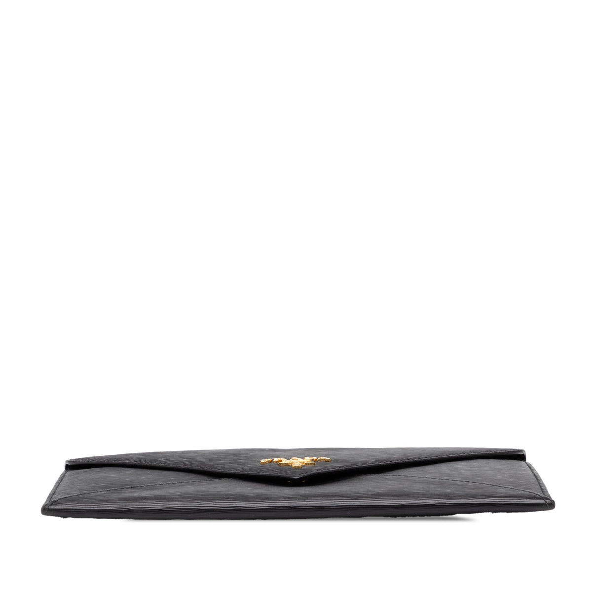 Prada Vitello Move Envelope Clutch — Black