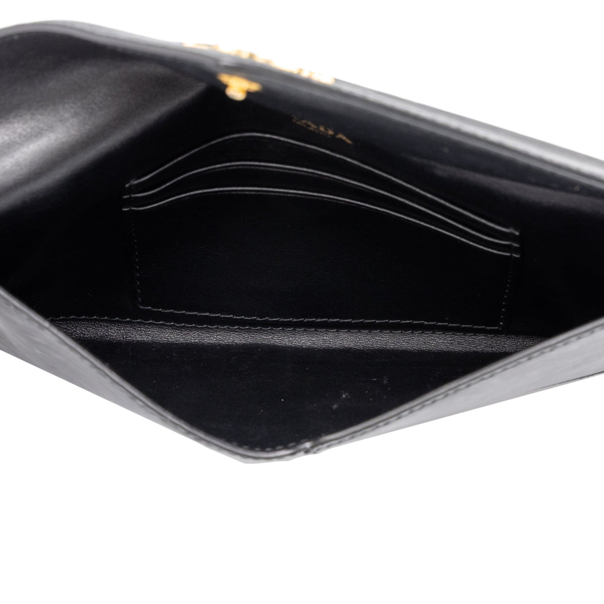 Prada Vitello Move Envelope Clutch — Black