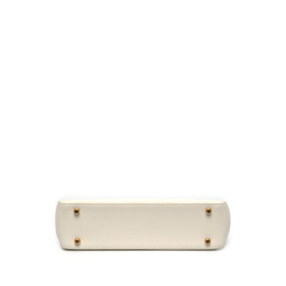 Dior Smooth Calfskin Parisienne Top Handle Bag — White