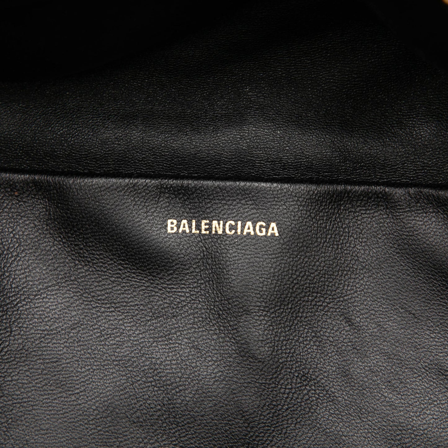Balenciaga Diagonal Quilted Wool Allover Logo Souvenir Belt Bag XS