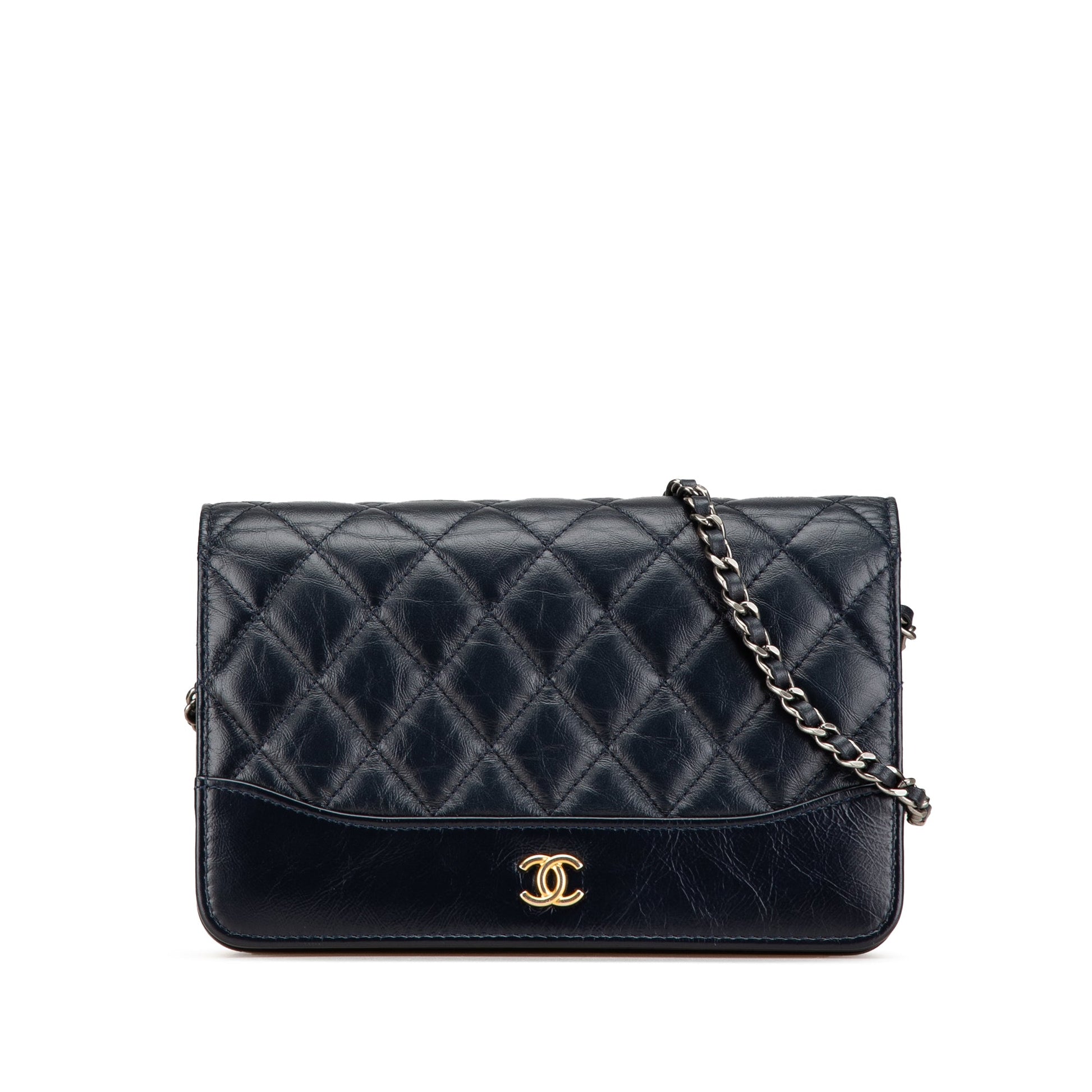 Chanel Quilted Aged Calfskin Gabrielle Wallet On Chain