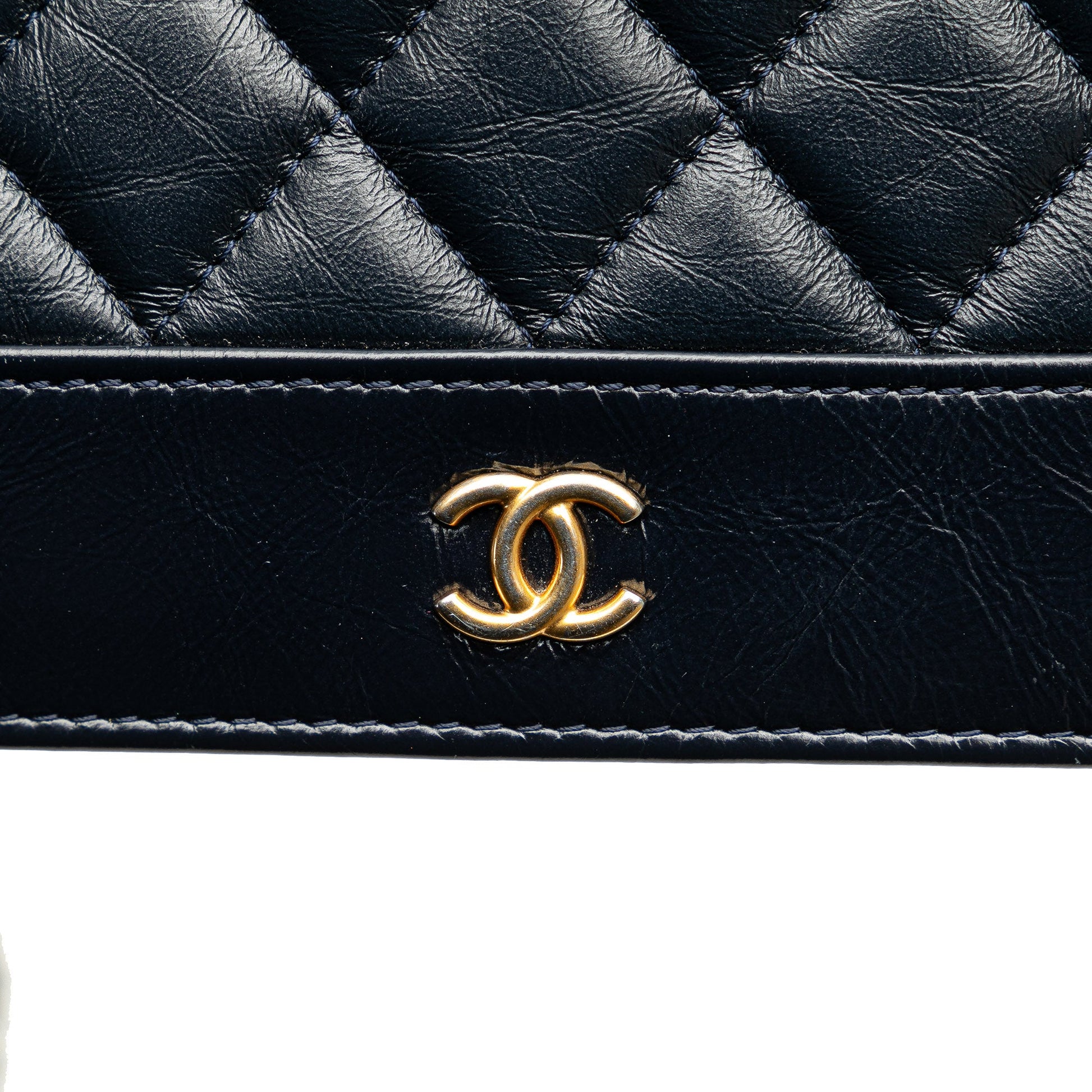 Chanel Quilted Aged Calfskin Gabrielle Wallet On Chain