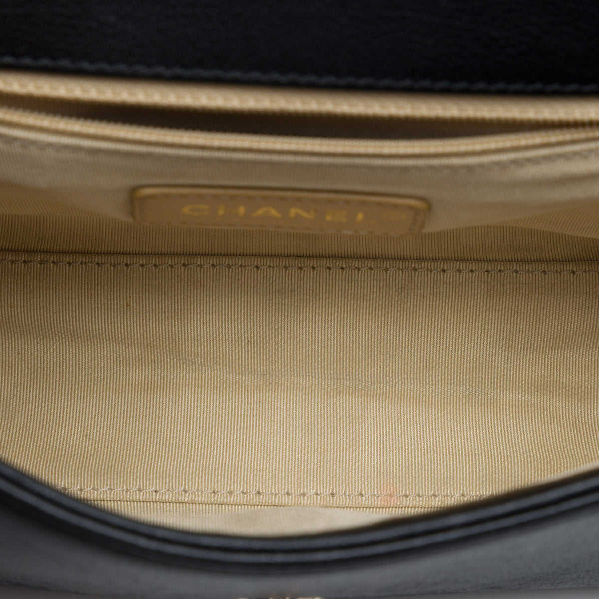 Chanel Small Quilted Grained Calfskin Label Click Flap