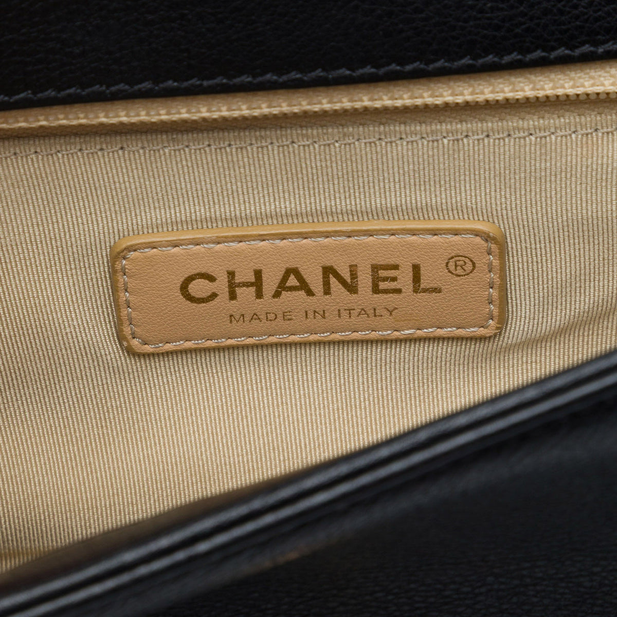 Chanel Small Quilted Grained Calfskin Label Click Flap