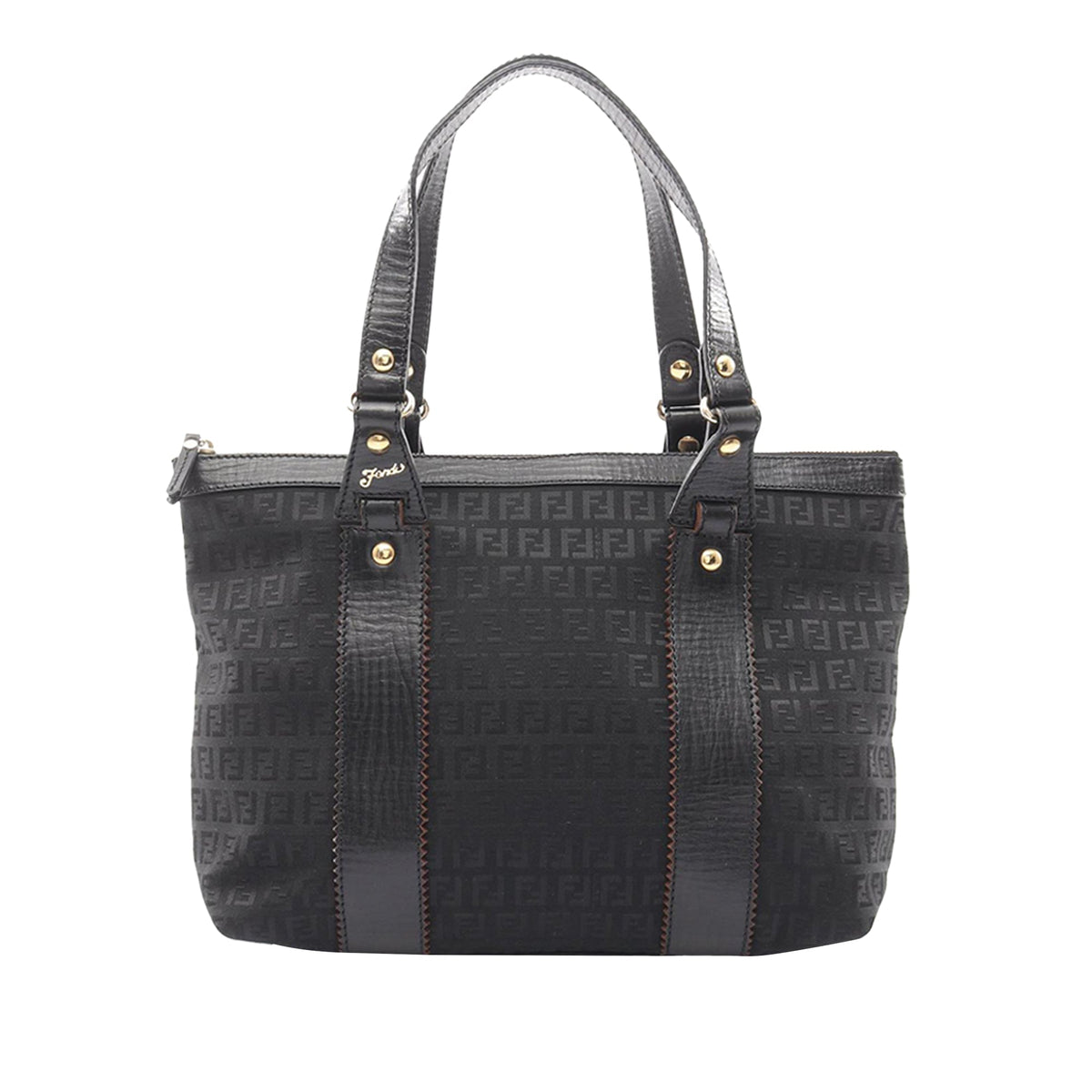 Fendi Zucchino Canvas Handbag