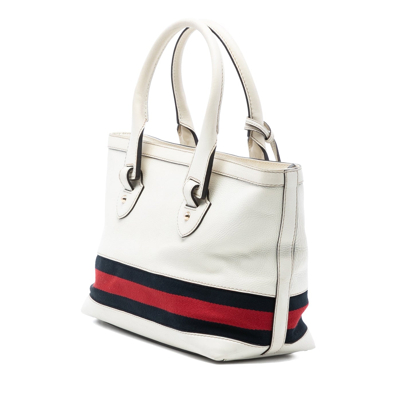 Gucci Medium Leather Web Heritage Tote