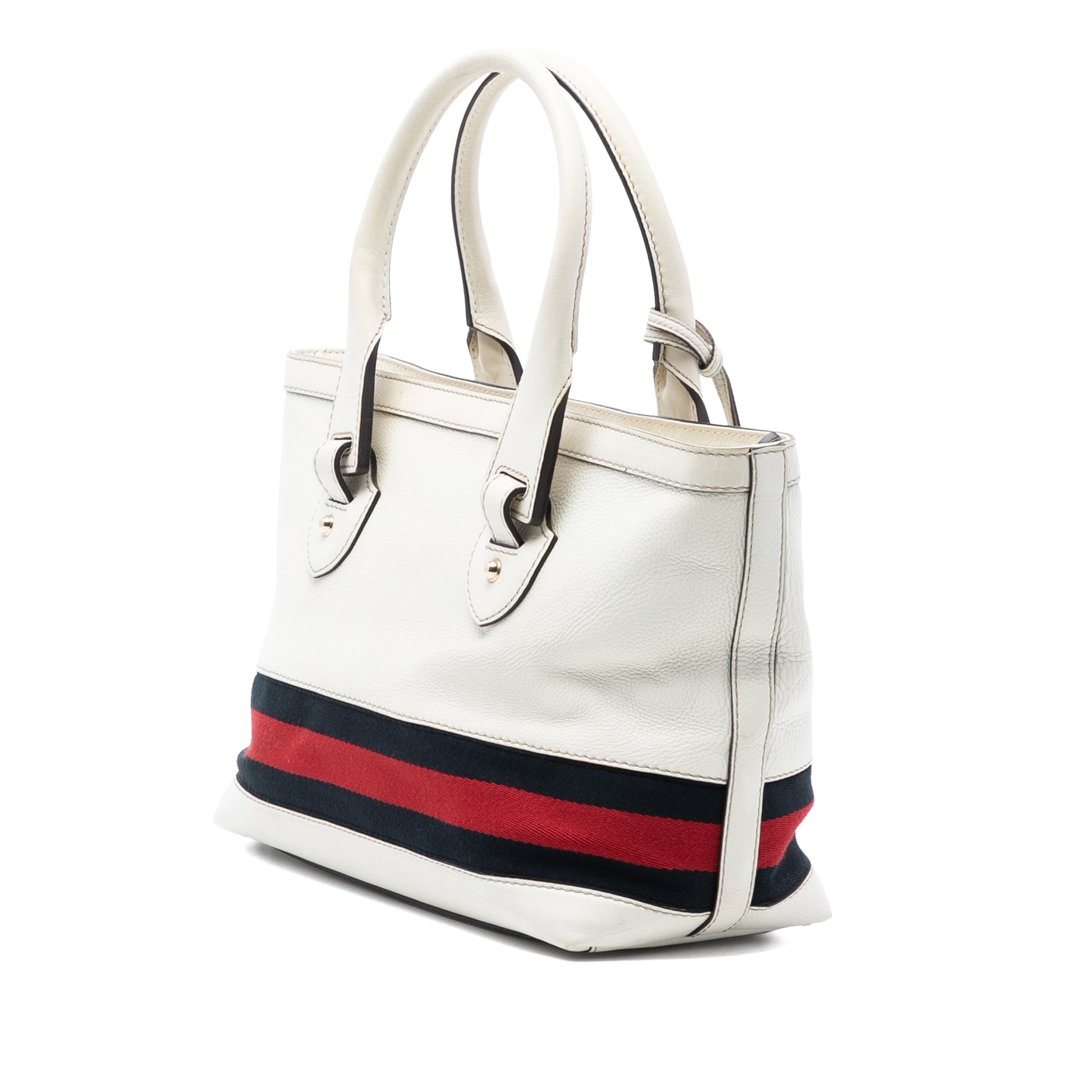 Gucci Medium Leather Web Heritage Tote