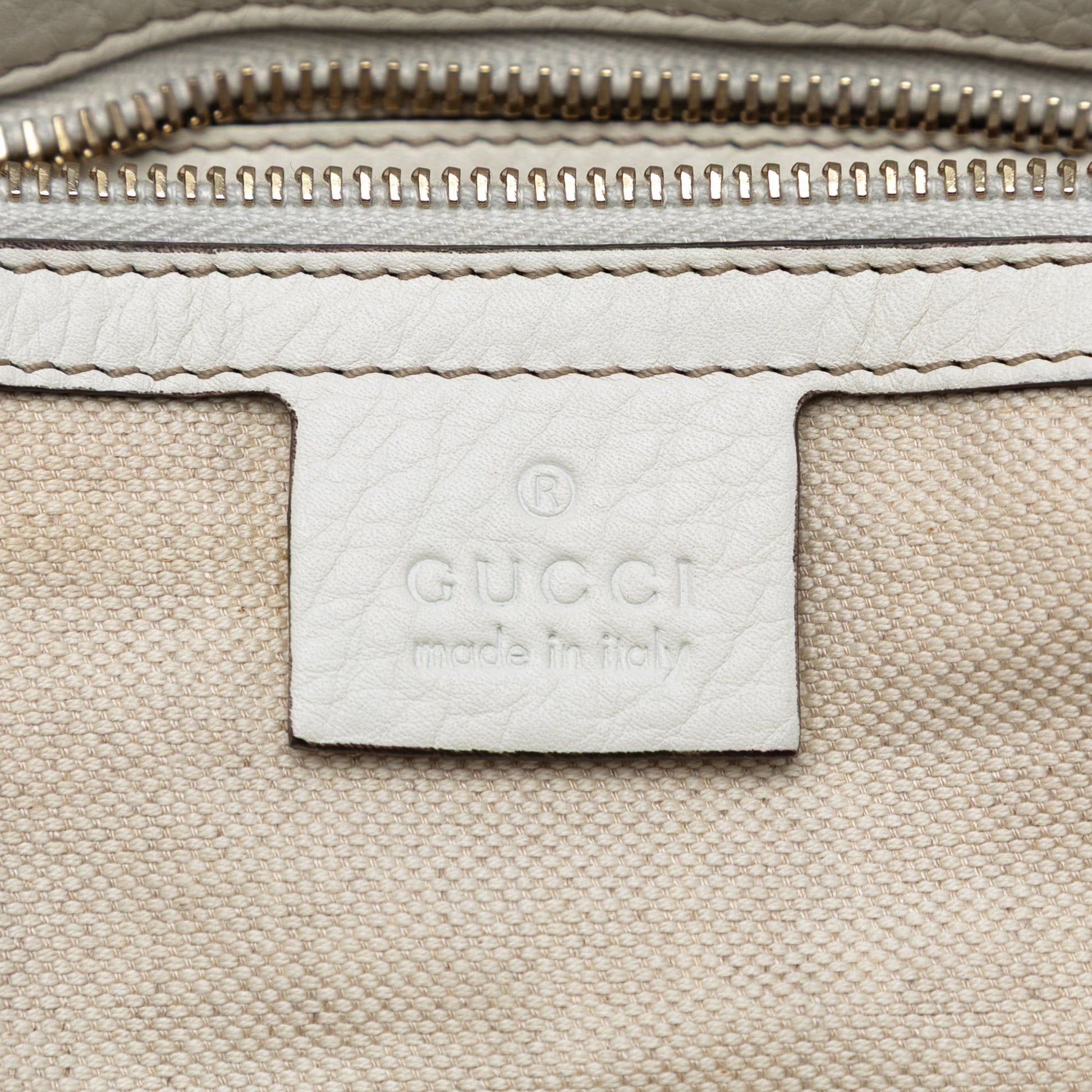 Gucci Medium Leather Web Heritage Tote