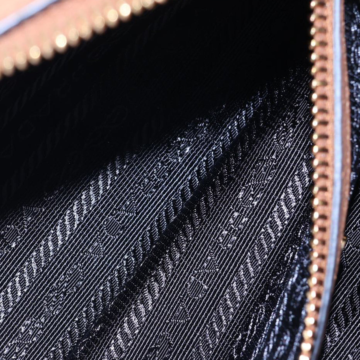 Prada Mini Vitello Phenix Bauletto Satchel — Brown