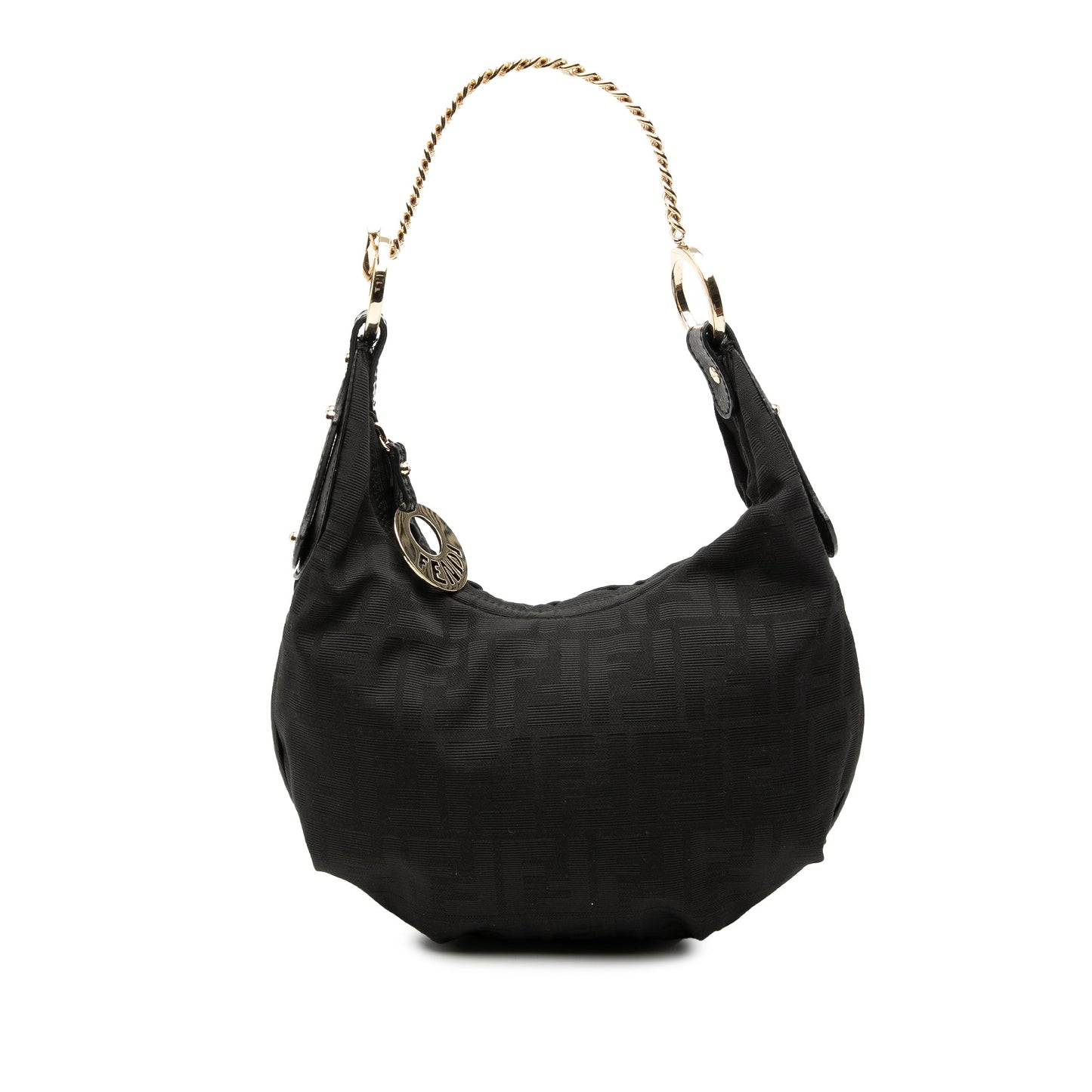 Fendi Zucca Canvas Chef Chain Hobo Bag