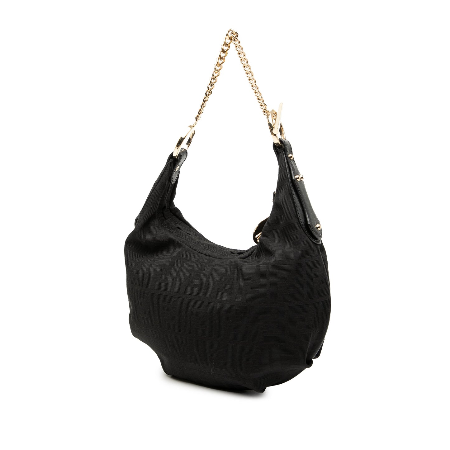 Fendi Zucca Canvas Chef Chain Hobo Bag