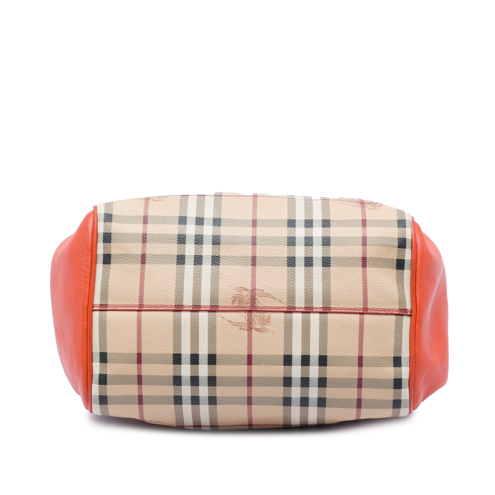 Burberry Small Haymarket Check Coated Canvas and Calfskin Canterbury Tote