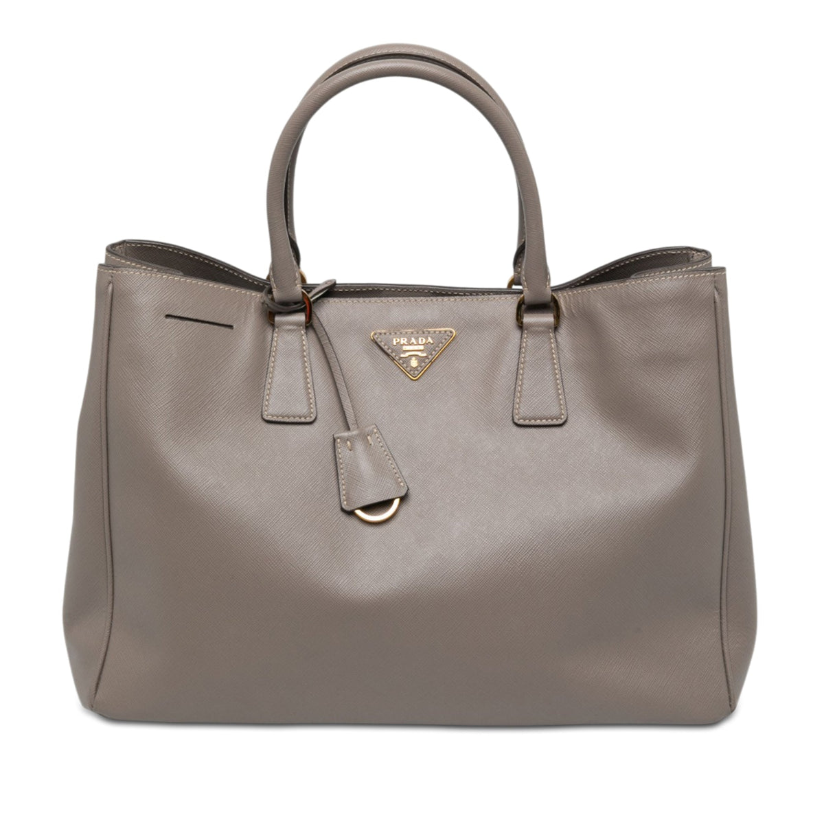 Prada Large Saffiano Lux Gardeners Tote — Gray