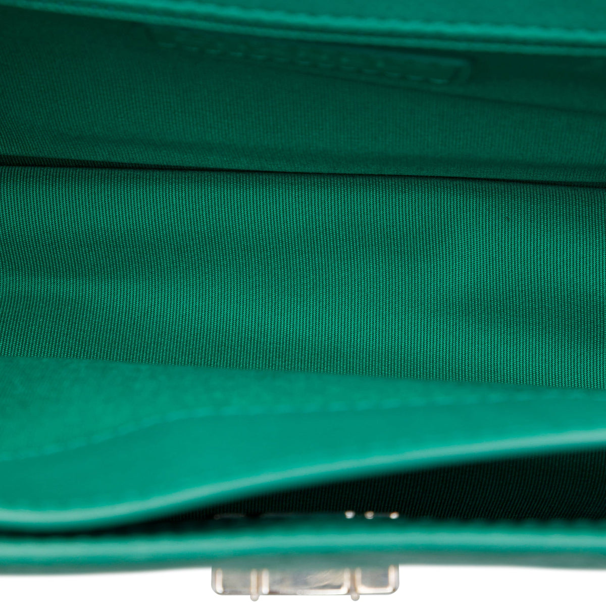 Chanel Small Quilted Caviar CC Box Flap — Green