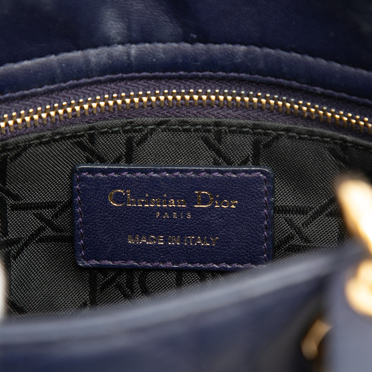 Dior Small Lambskin Cannage My ABC Lady Dior — Blue