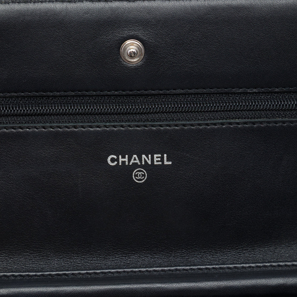 Chanel CC Quilted Patent Wallet On Chain