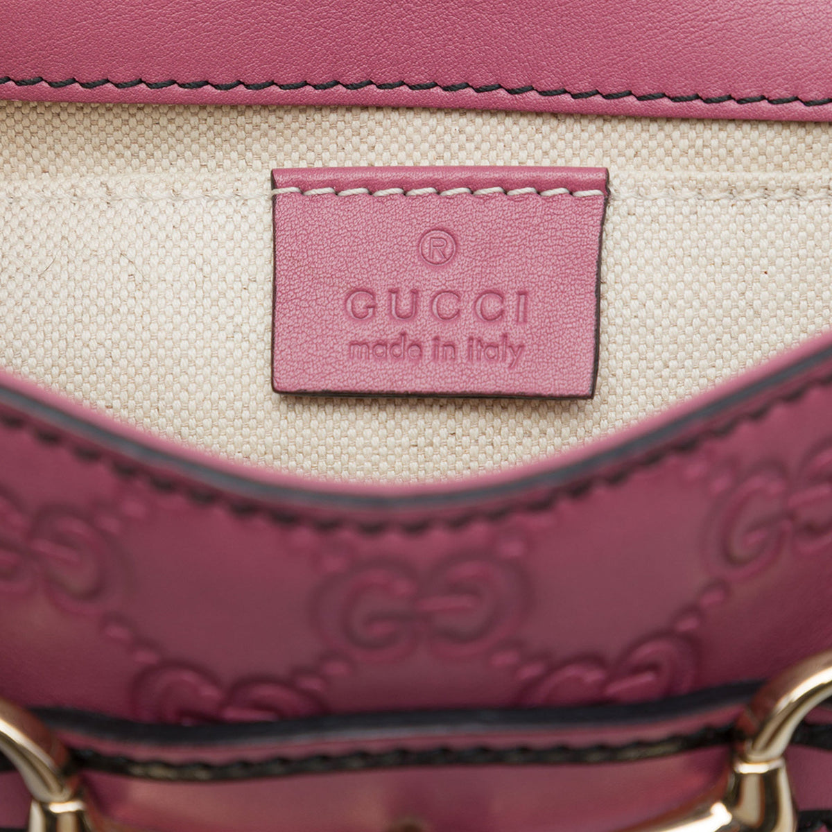 Gucci Small Guccissima Emily Crossbody — Pink