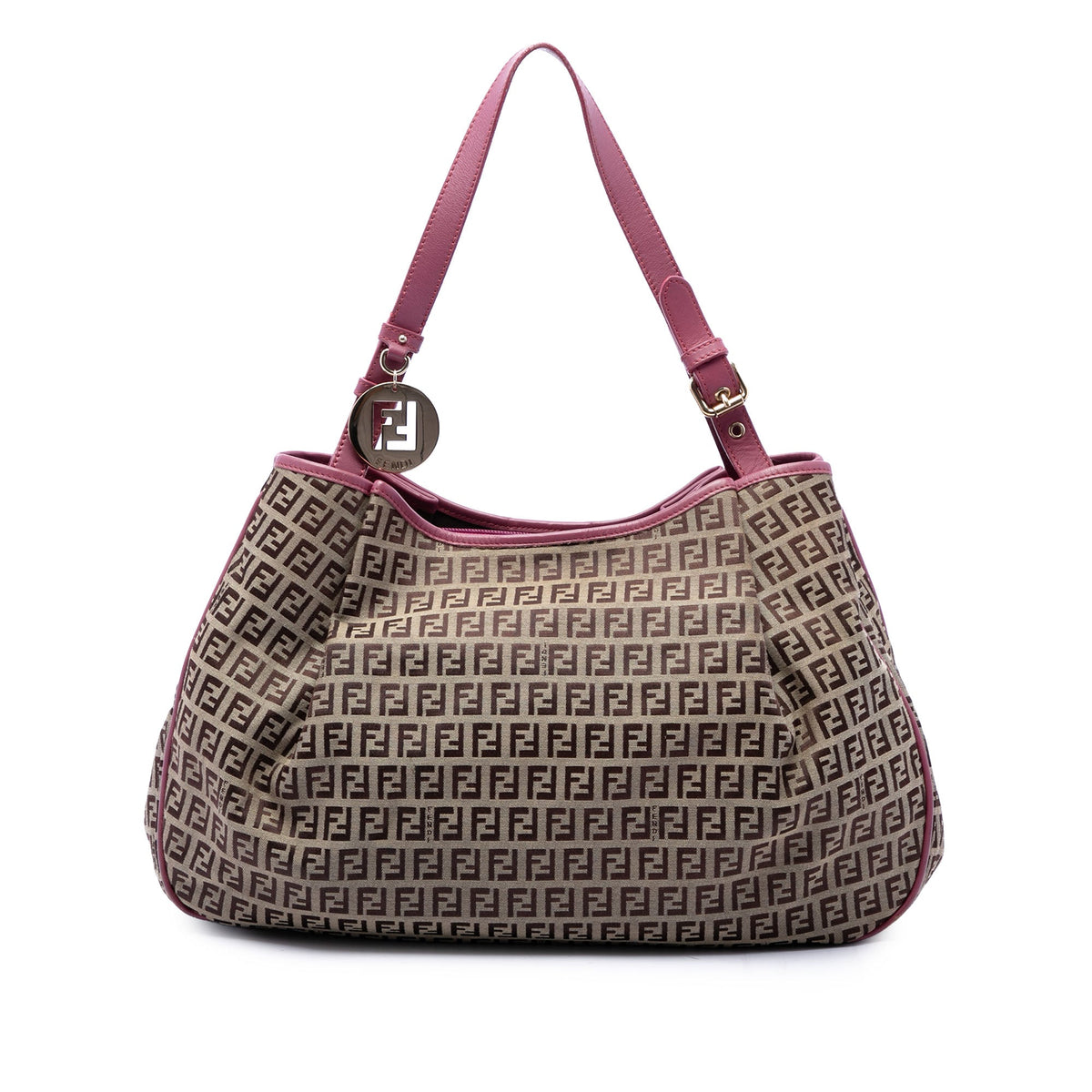 Fendi Zucchino Canvas Tote — Beige