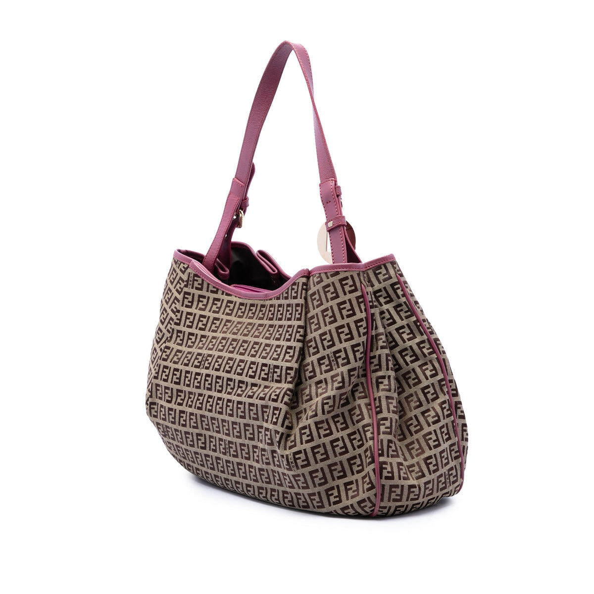 Fendi Zucchino Canvas Tote — Beige