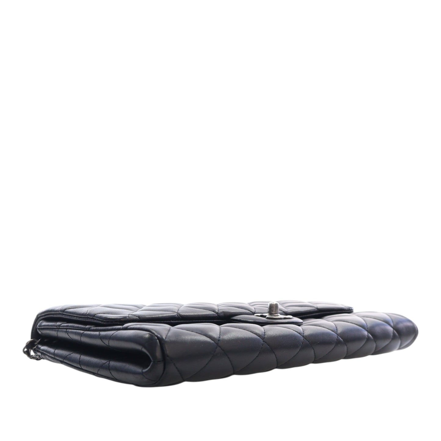 Chanel CC Quilted Lambskin Flap Clutch with Chain
