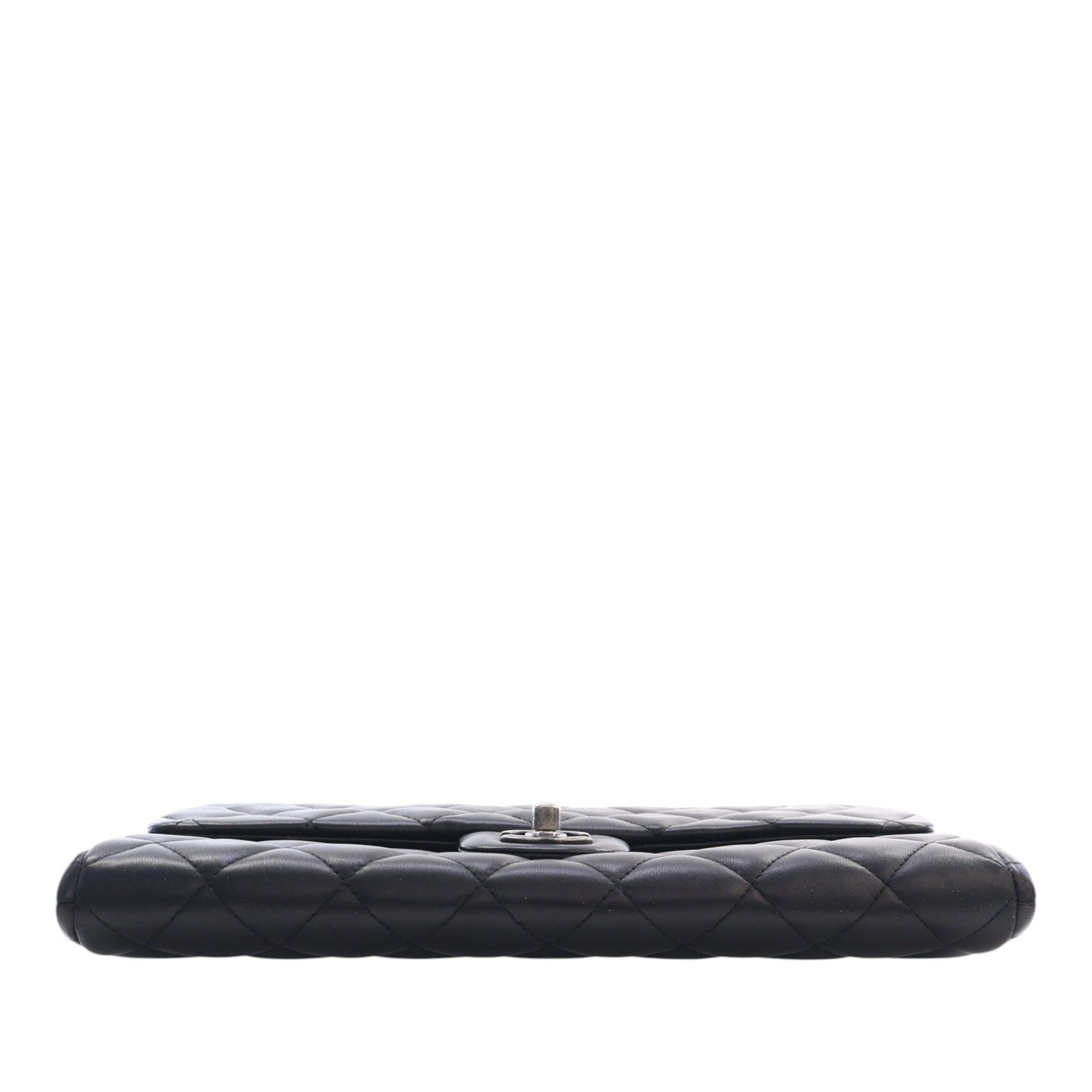 Chanel CC Quilted Lambskin Flap Clutch with Chain