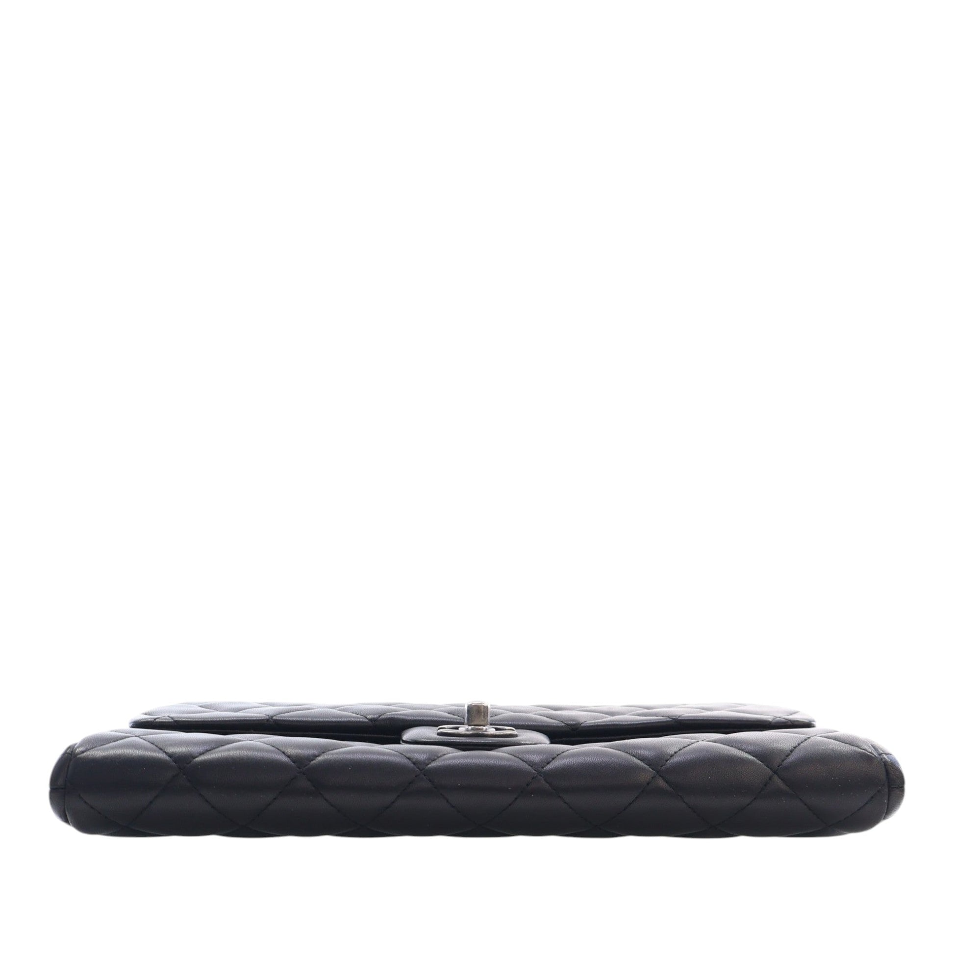 Chanel CC Quilted Lambskin Flap Clutch with Chain