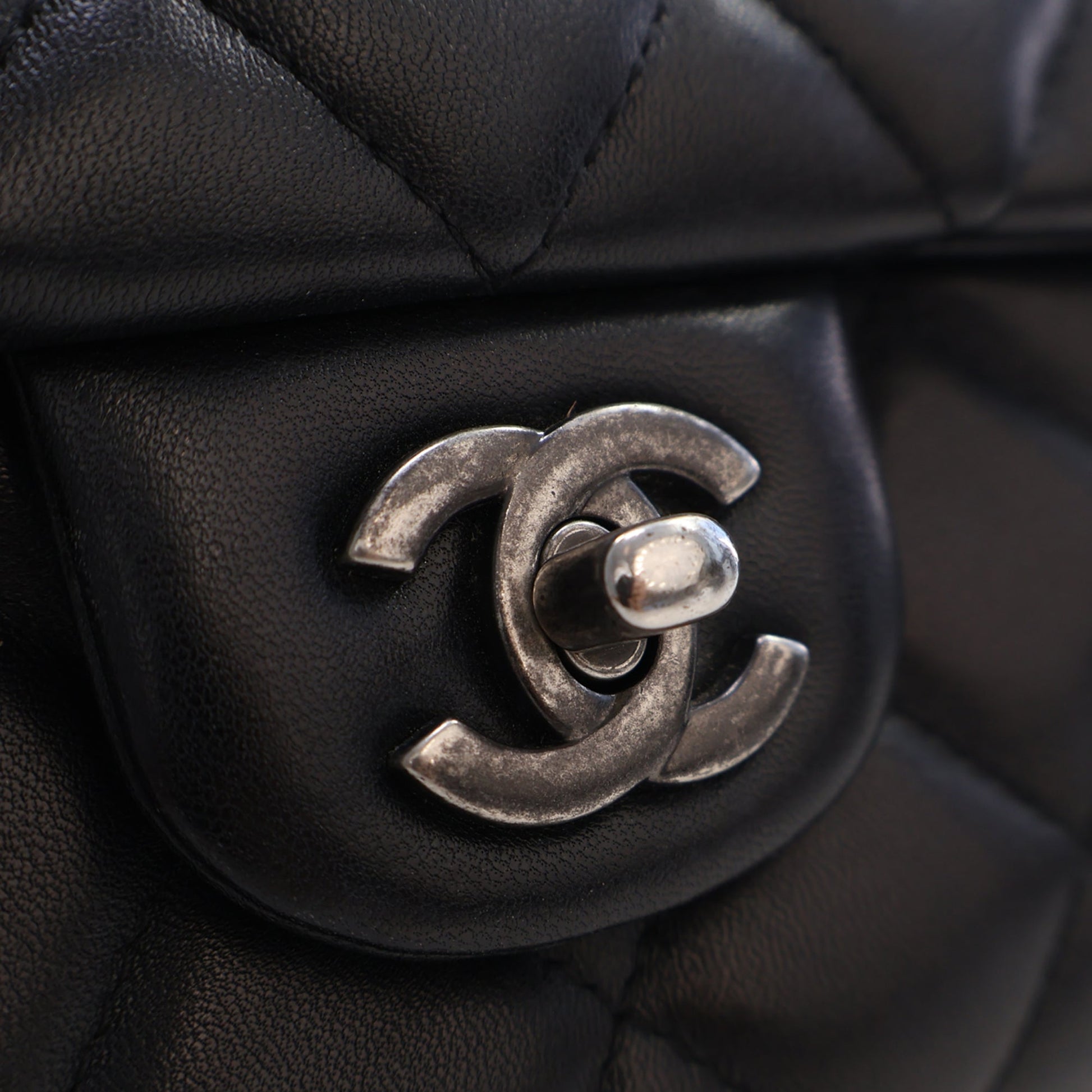 Chanel CC Quilted Lambskin Flap Clutch with Chain
