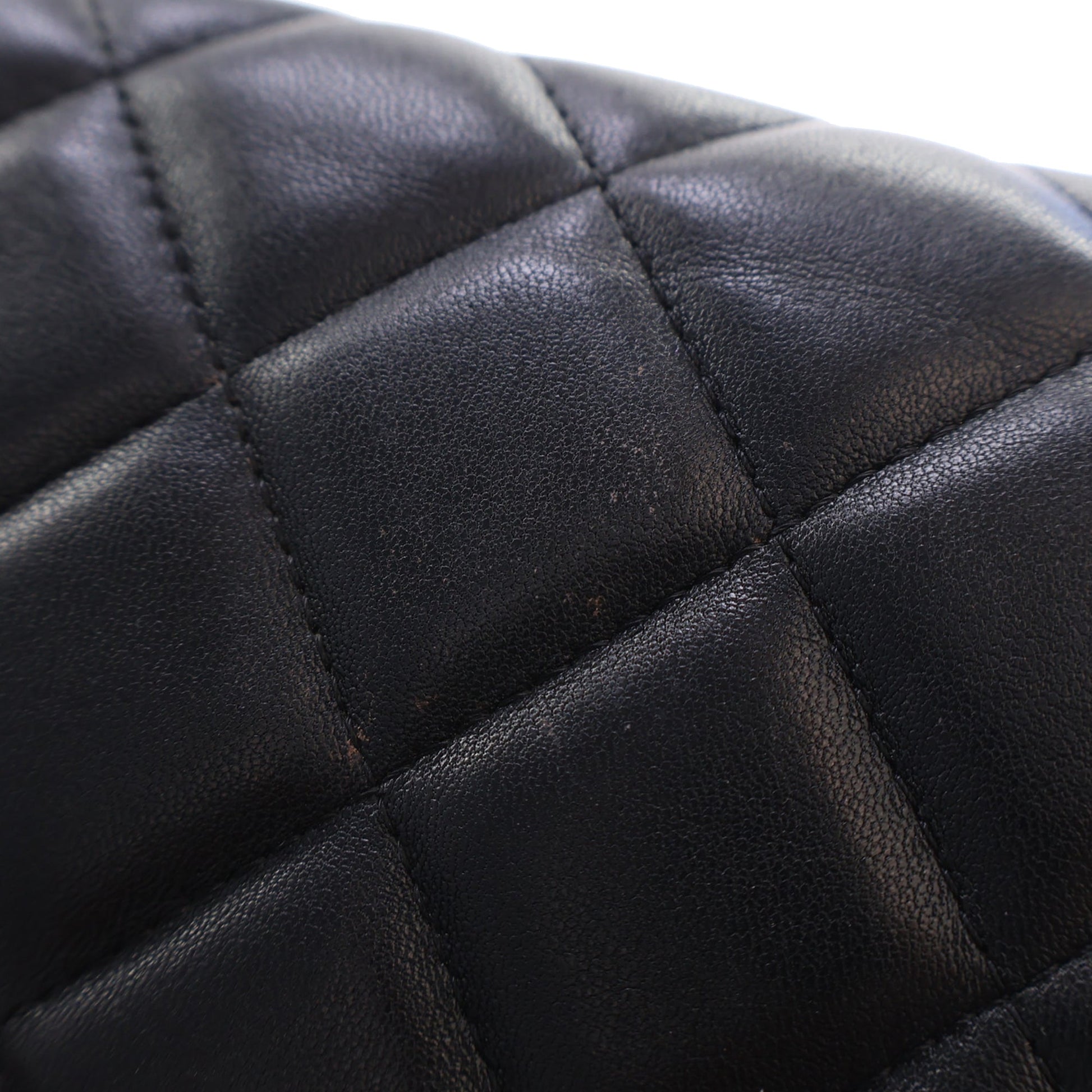 Chanel CC Quilted Lambskin Flap Clutch with Chain