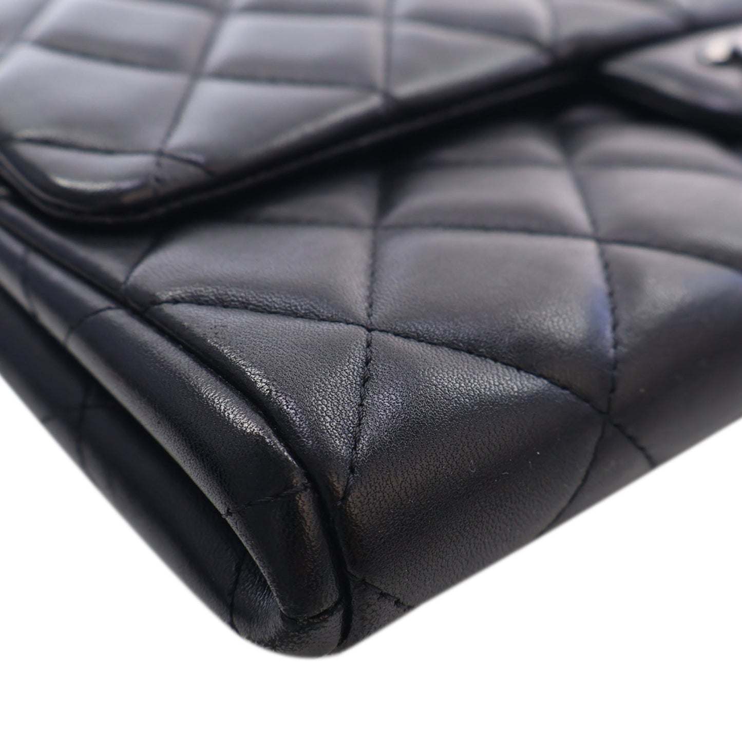 Chanel CC Quilted Lambskin Flap Clutch with Chain