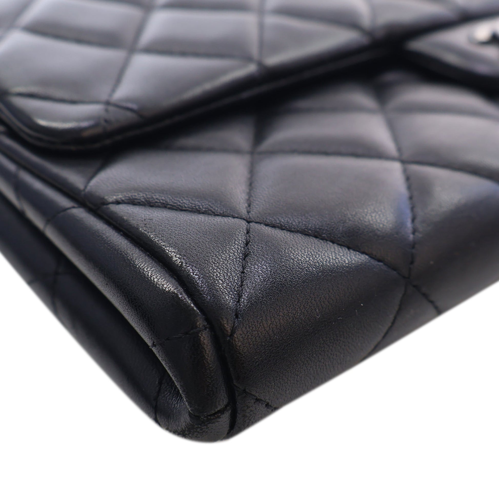 Chanel CC Quilted Lambskin Flap Clutch with Chain
