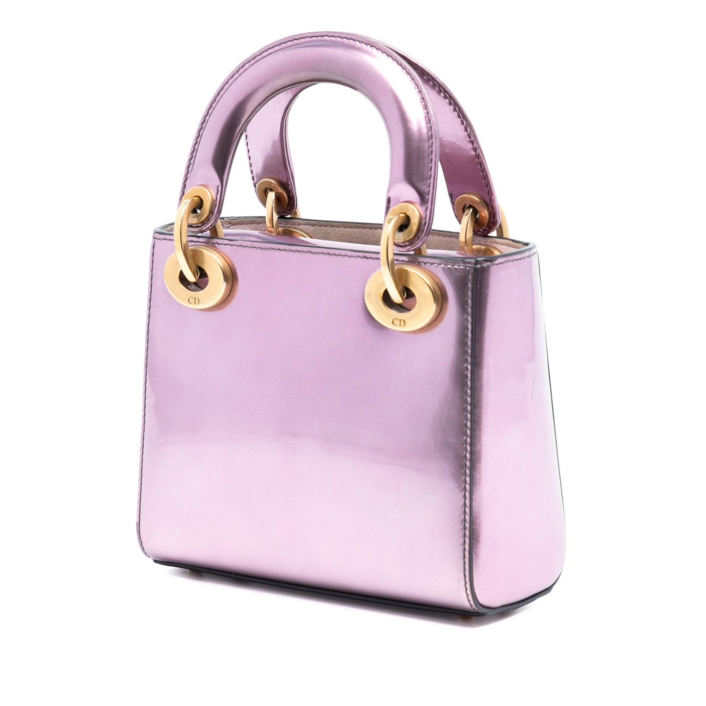 Dior Mini Metallic Patent Lady Dior