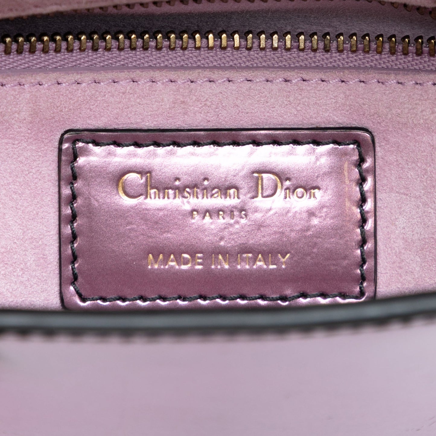 Dior Mini Metallic Patent Lady Dior