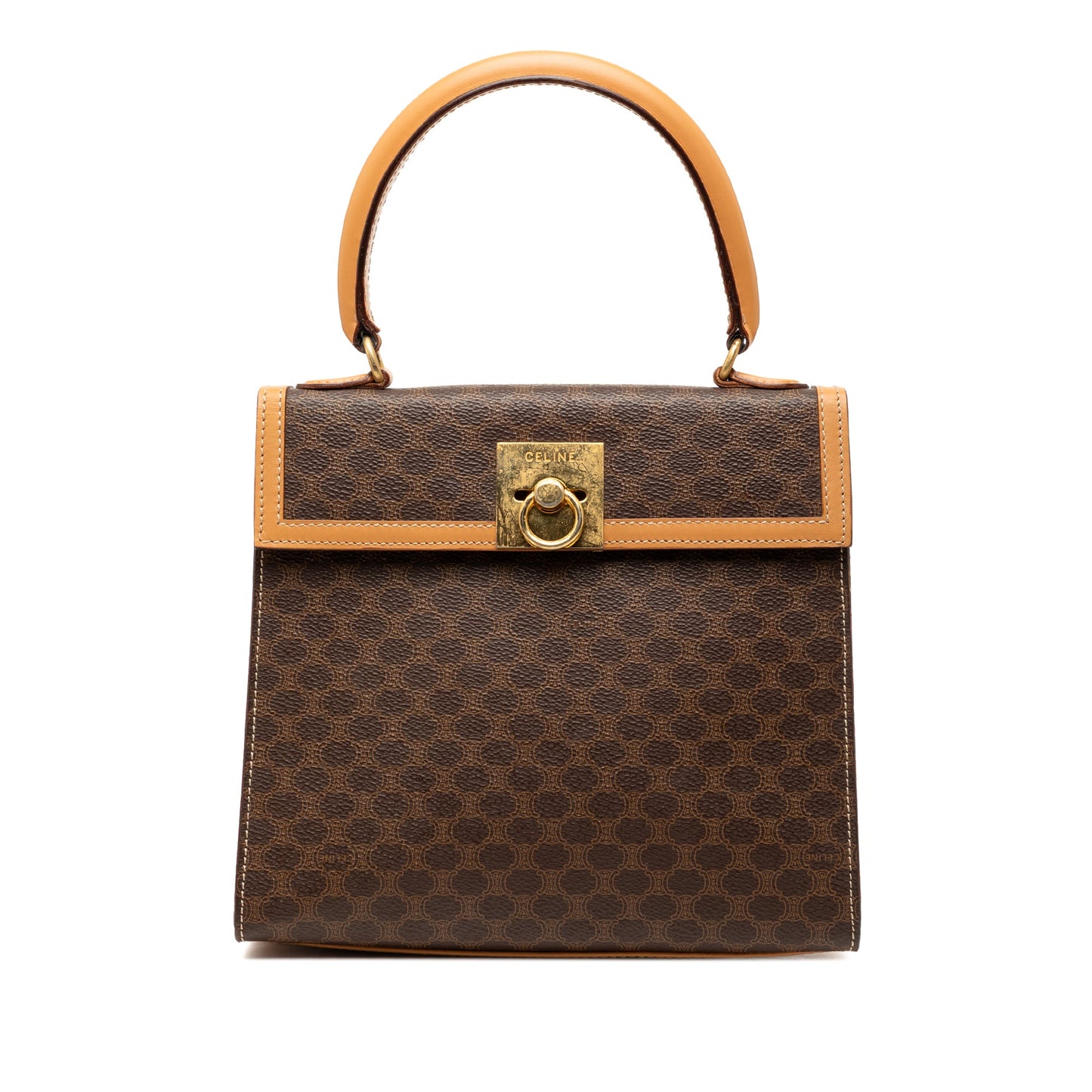 Celine Macadam Coated Canvas Handbag