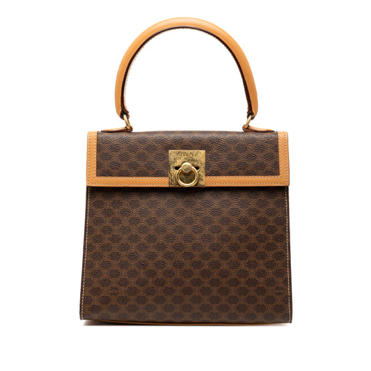 Celine Macadam Coated Canvas Handbag