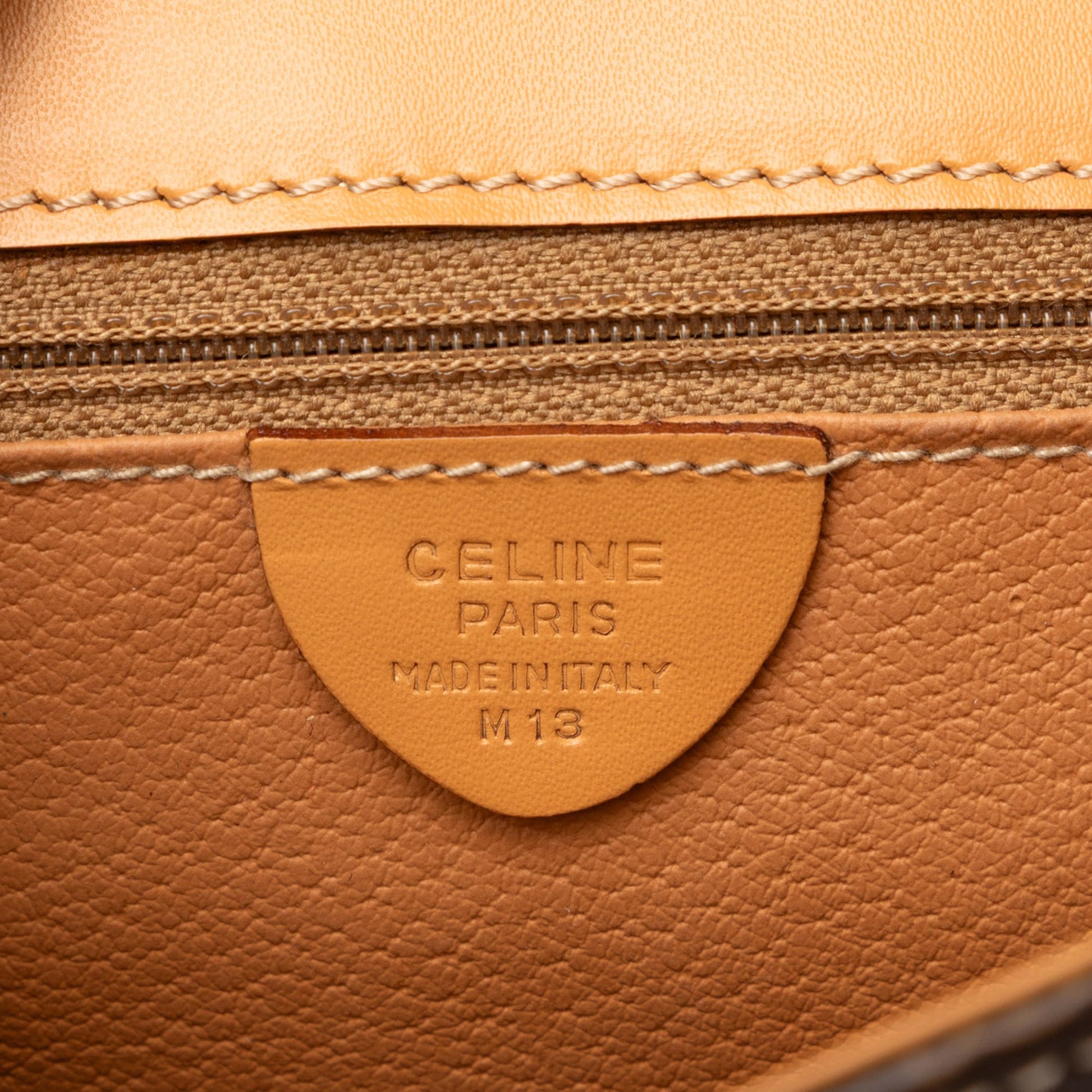 Celine Macadam Coated Canvas Handbag