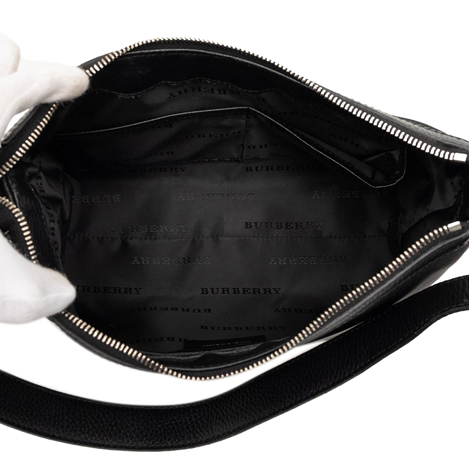 Burberry Nova Check Trimmed Canvas Shoulder Bag