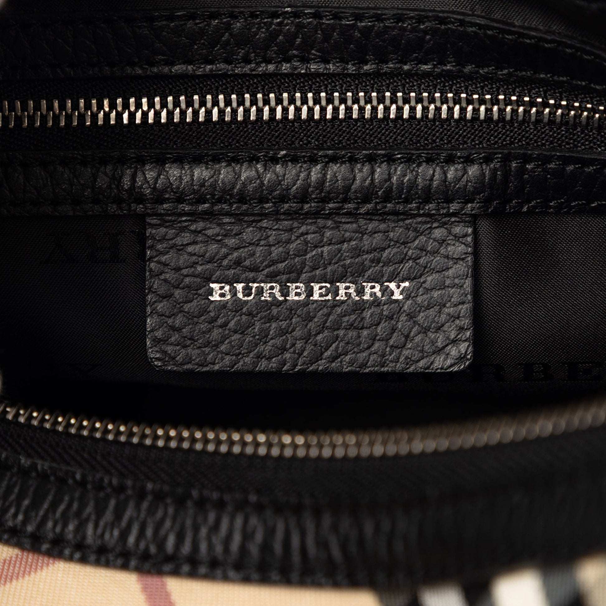 Burberry Nova Check Trimmed Canvas Shoulder Bag