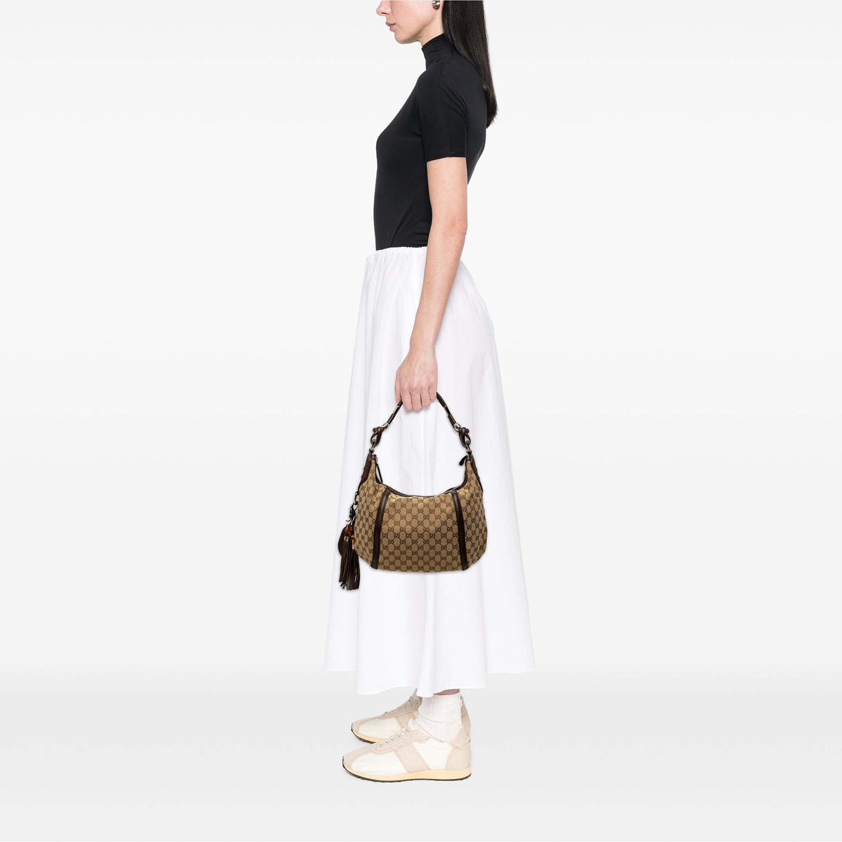 Gucci GG Canvas Techno Horsebit Hobo