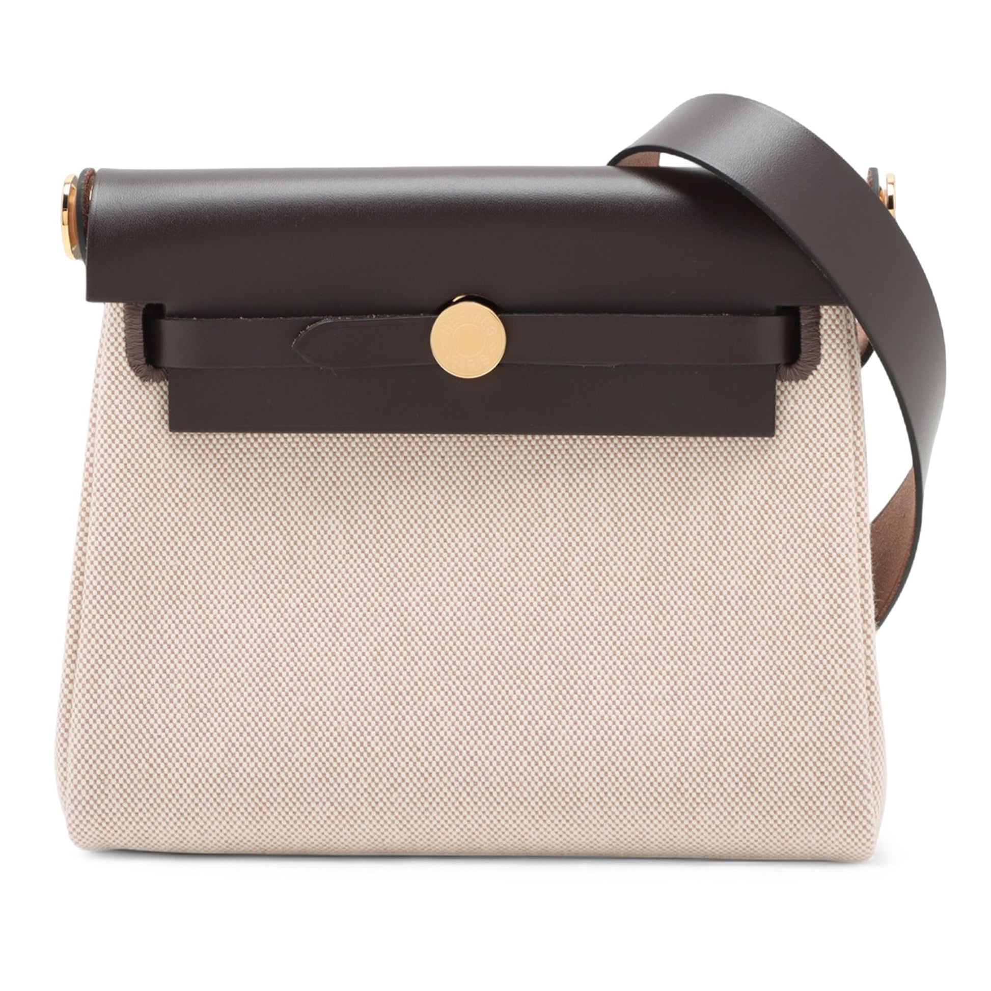 Hermès Military Toile and Vache Hunter Herbag Zip 20