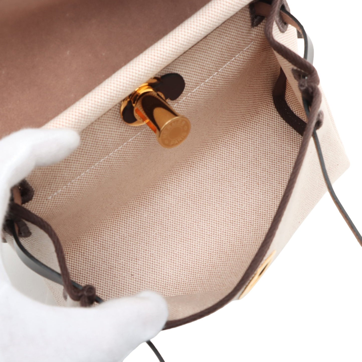 Hermès Military Toile and Vache Hunter Herbag Zip 20