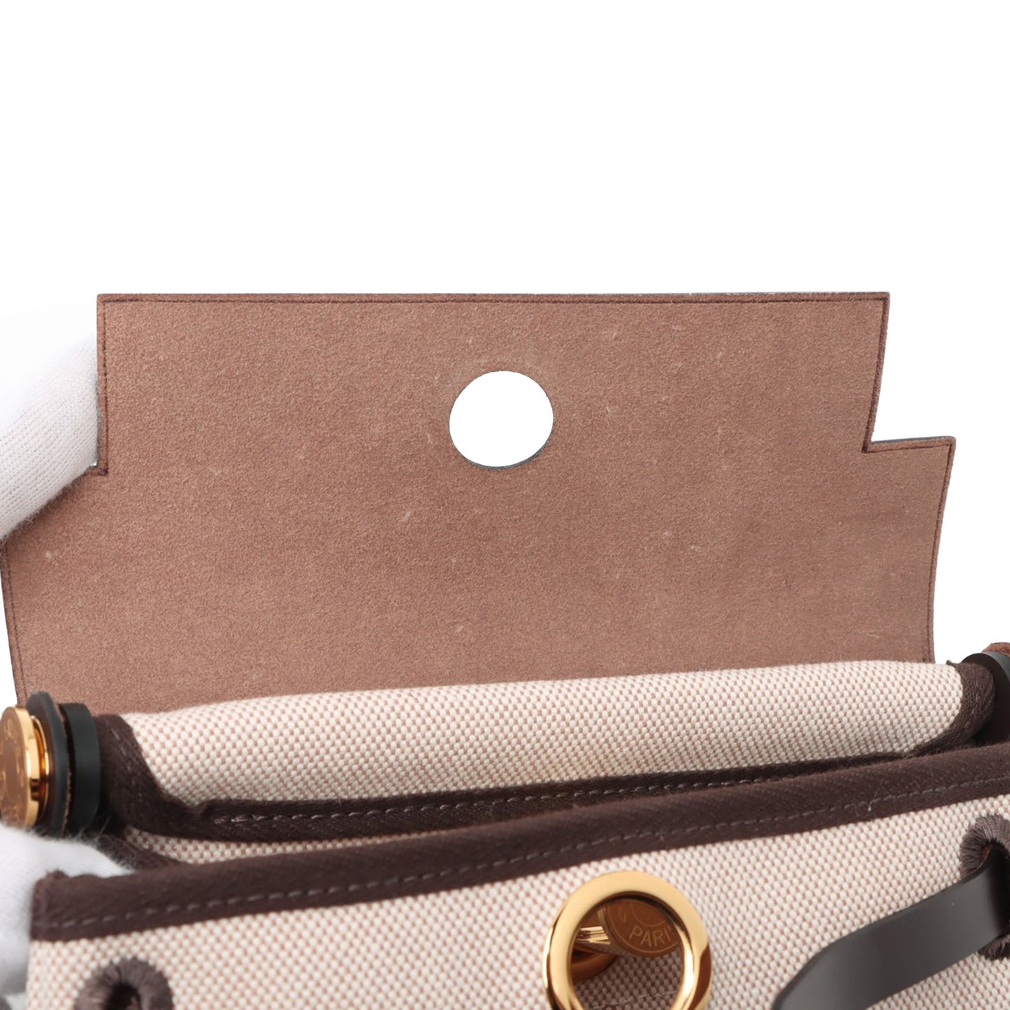 Hermès Military Toile and Vache Hunter Herbag Zip 20