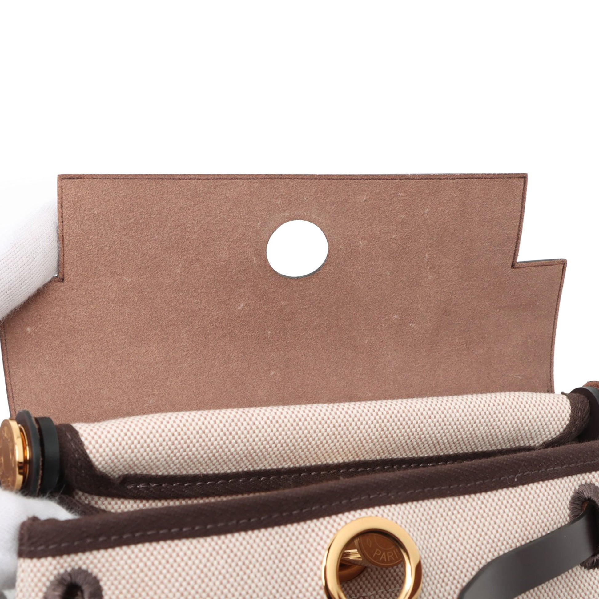 Hermès Military Toile and Vache Hunter Herbag Zip 20