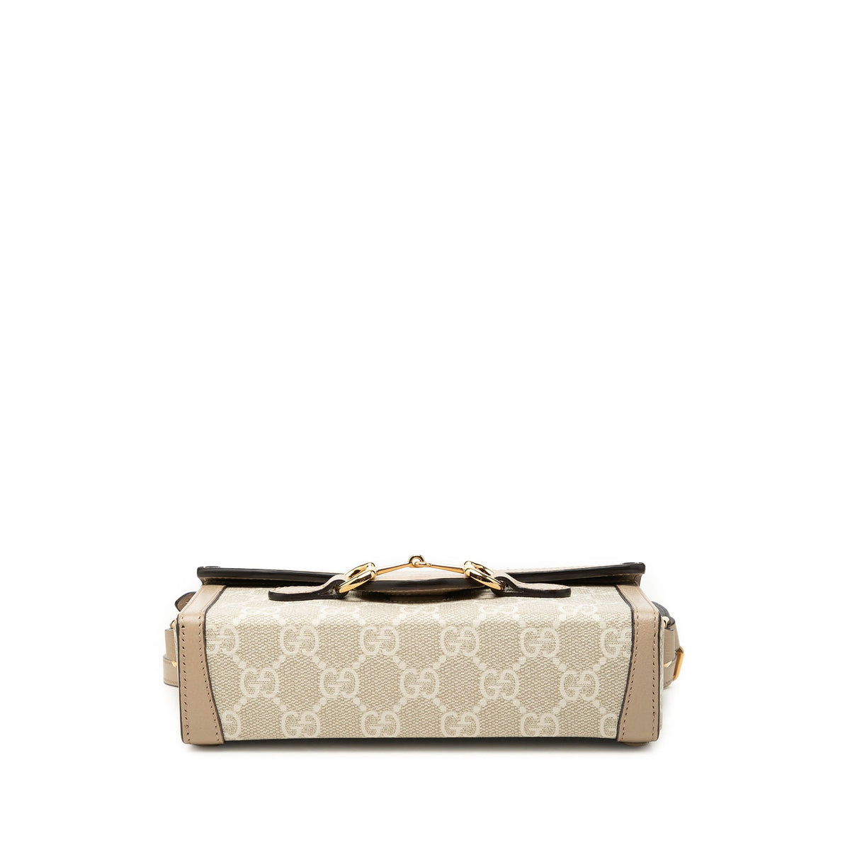 Gucci Mini GG Supreme Horsebit 1955 Crossbody — Beige