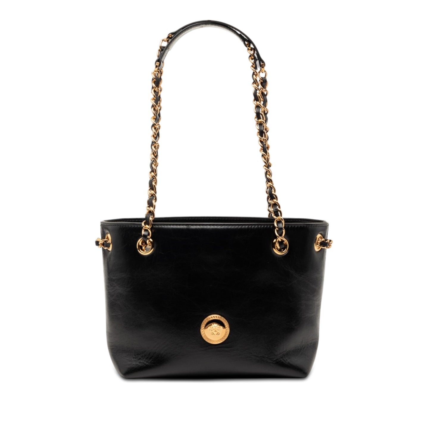 Leather La Medusa Shoulder Bag