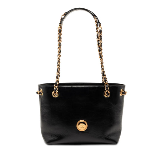 Leather La Medusa Shoulder Bag